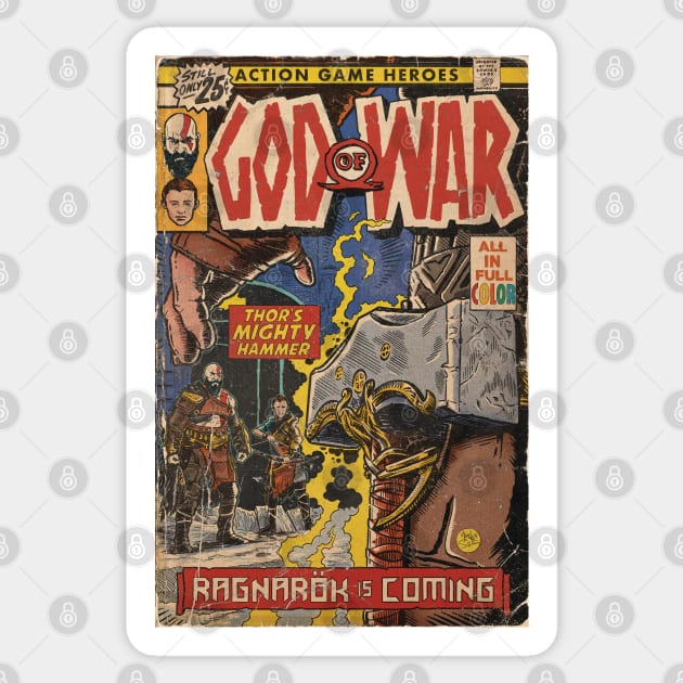 God of War Ragnarök Comic book cover Fan Art Sticker by MarkScicluna